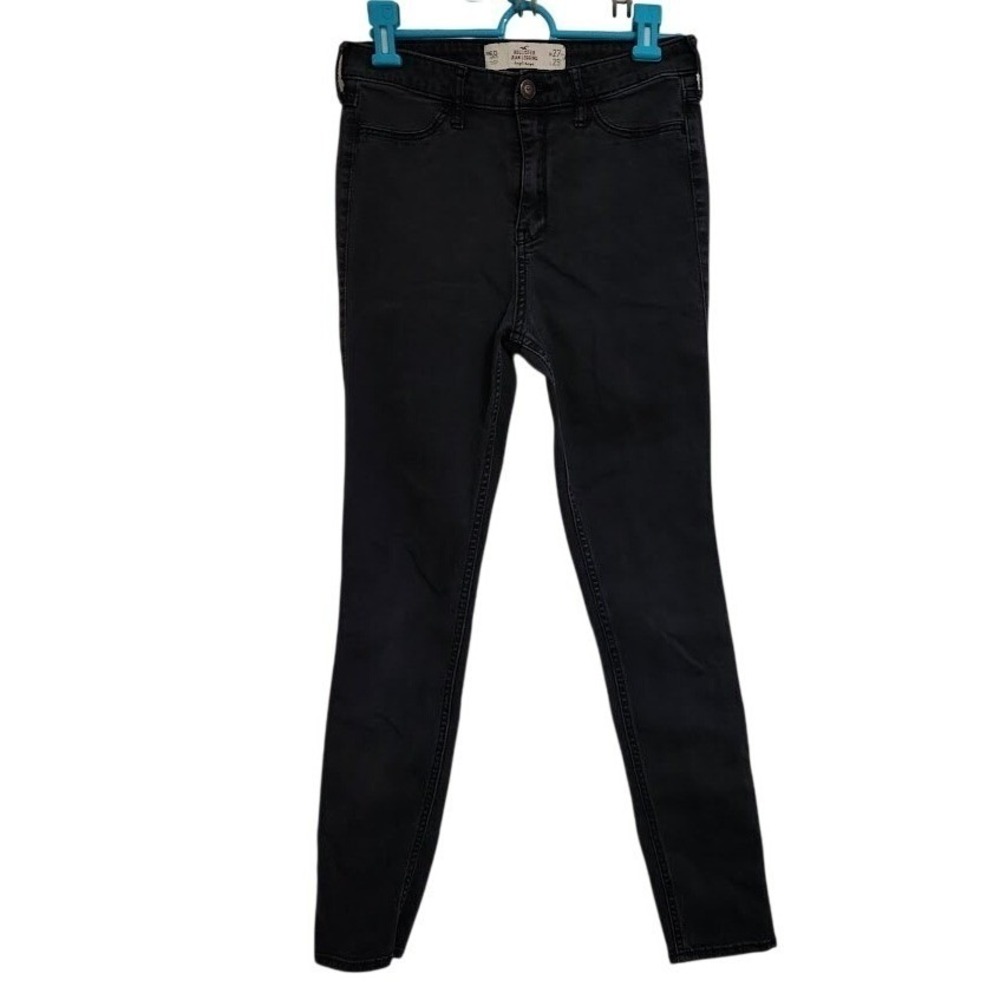 Hollister Jean Legging High Rise Skinny Jeans Washed Black Size 5R G09